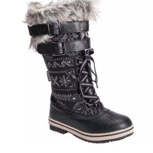 Muk Luks Allie Polyester/Faux Fur Boots Size 10